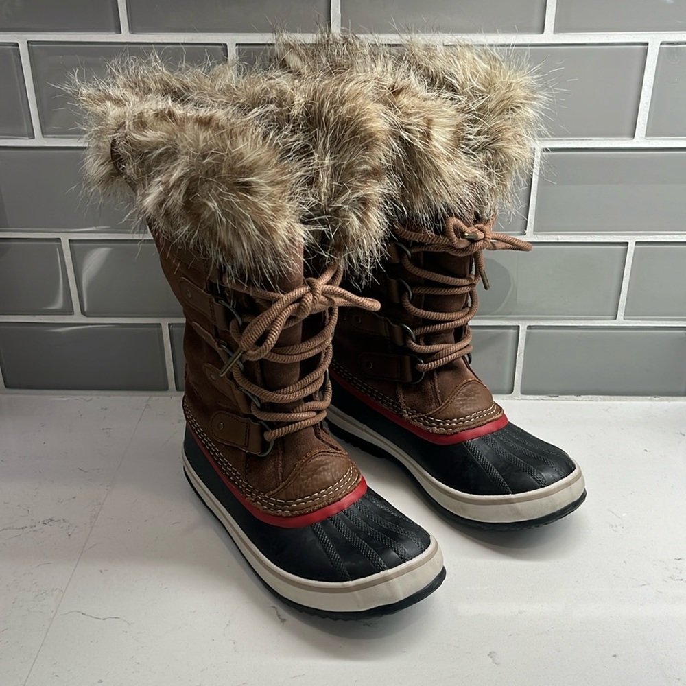 SOREL JOAN OF ARTIC Waterproof Winter‎ Leather Calf Boots Sz 7